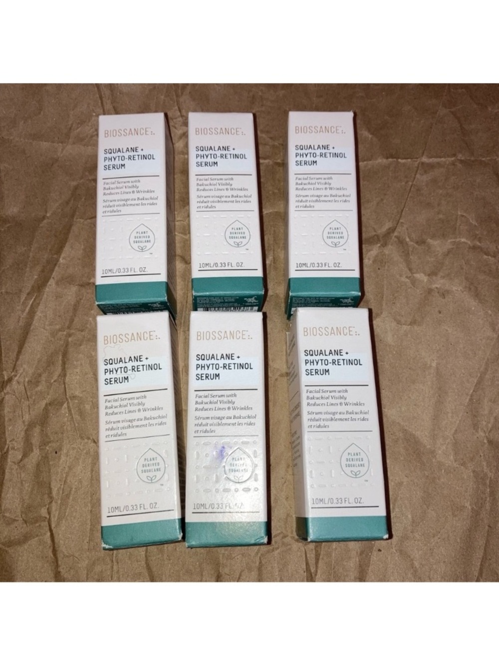 6 x Biossance Squalane + Phyto Retinol Serum 10ml